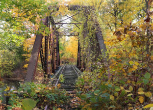 Fall Foliage Hides The Former Rahway Valley Railroad's 93 Foot T