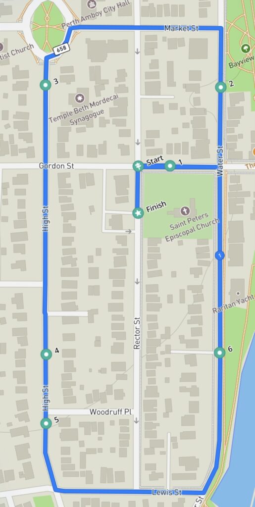 Tour Route - Perth Amboy