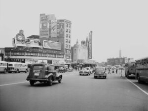 The Universal Building and Surroundings ca. 1950.